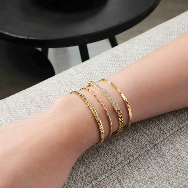 Claws Bangle with White Diamonds