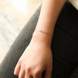 Chain Bracelet with Triangle and Circle