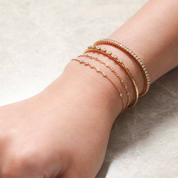 Simple Chain with 6 White Diamonds