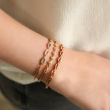 Chain Bangle with White Diamonds