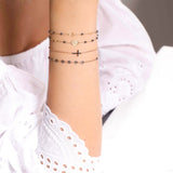 Simple Chain with 8 Grey Diamonds