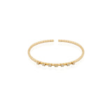 Simple Tubes Bangle with 7 White Diamonds