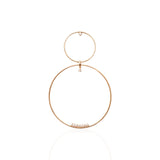 Two Attached Circles with White Diamonds Earring.