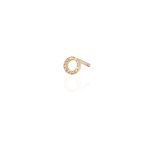 White Diamonds Circle Stud