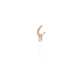 Semicolon Stud with White Diamonds