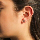 Lozenge Stud with Grey Diamonds