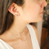 Star Stud with Grey Diamonds