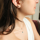 Vintage Small Turquoise and Diamond with Miligraine