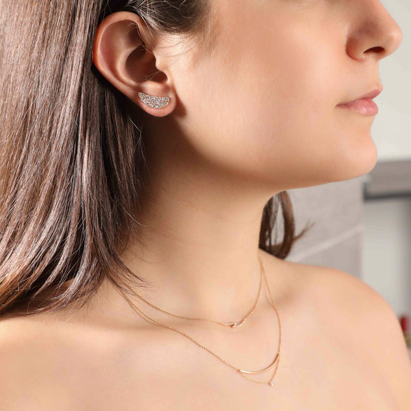 Bar and chain with White Diamonds