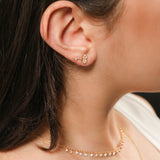 Vintage Studded White Diamonds Stud