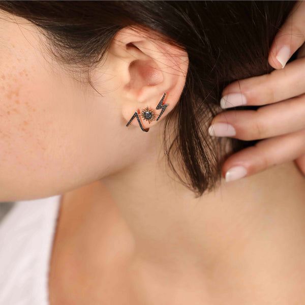 Black Diamonds Sun Stud