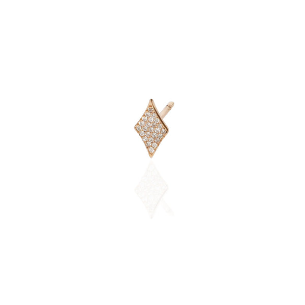 Lozenge Stud with White Diamonds