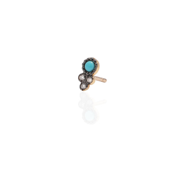 Turquoise with 3 Grey Diamonds