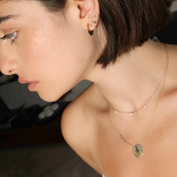 Three Triangles with White Diamonds