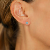 Single Clawed Turquoise Stud Earring.