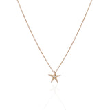 Necklace with White Diamonds Sea Star