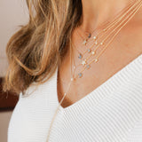Necklace with Three Colored Diamond Birds
