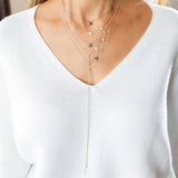 Necklace with Three Colored Diamond Birds