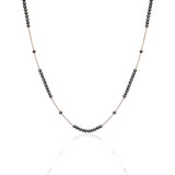 Chain Necklace with String of Beads