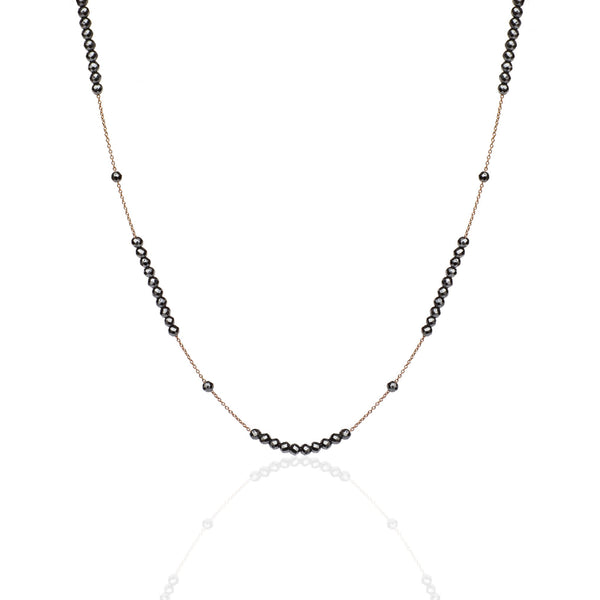 Chain Necklace with String of Beads