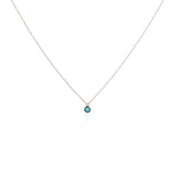 Vintage Necklace with Small Turquoise and Diamond