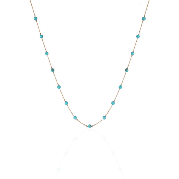 Turquoise Beads and Chain Choker