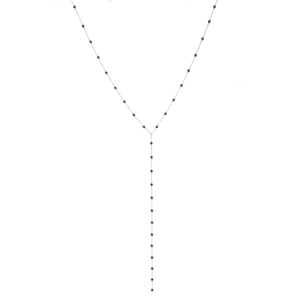 Hanging Chain with Hematite Beads