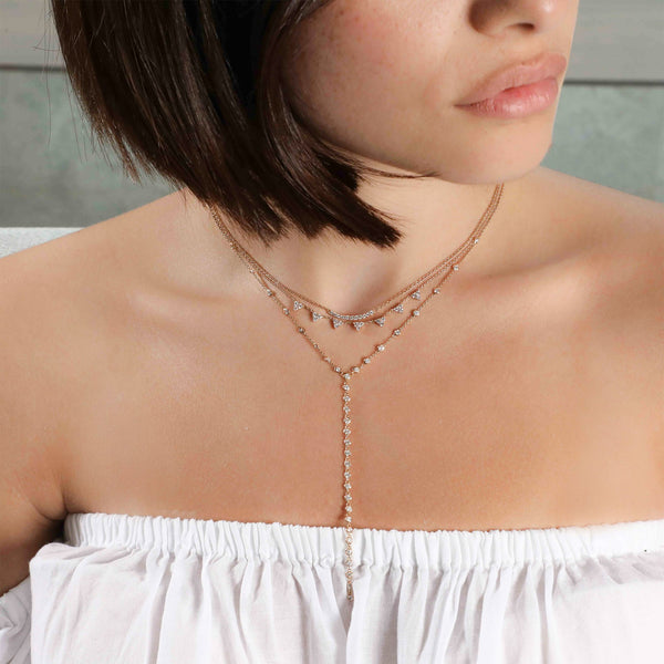 Chain with Seven Diamond Triangles