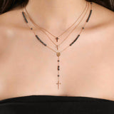 Cross with White Diamonds