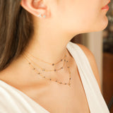 Cross and Bird Chain Threaded with Beads