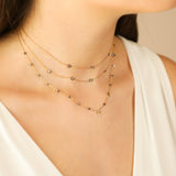 Cross and Bird Chain Threaded with Beads