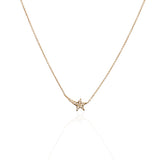 Necklace with White Diamonds Shooting Star