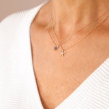 Necklace with White Diamonds Sea Star