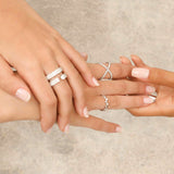 Double Diamond Ring With Large White Diamond
